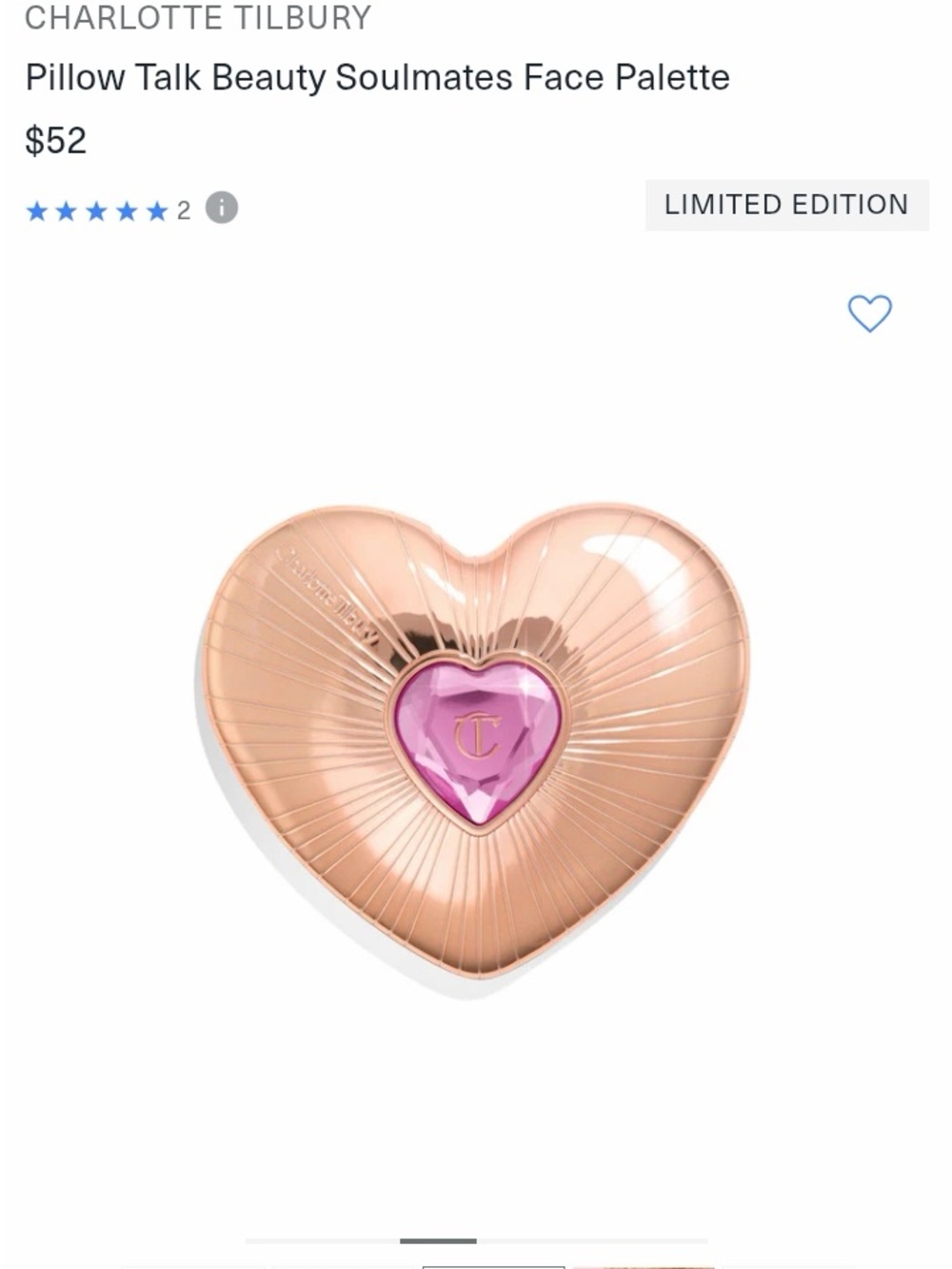 Charlotte Tilbury Heart-Shaped Blush & Highlighter Duo - Light Pink & Rose Pink - Picture 5 of 5